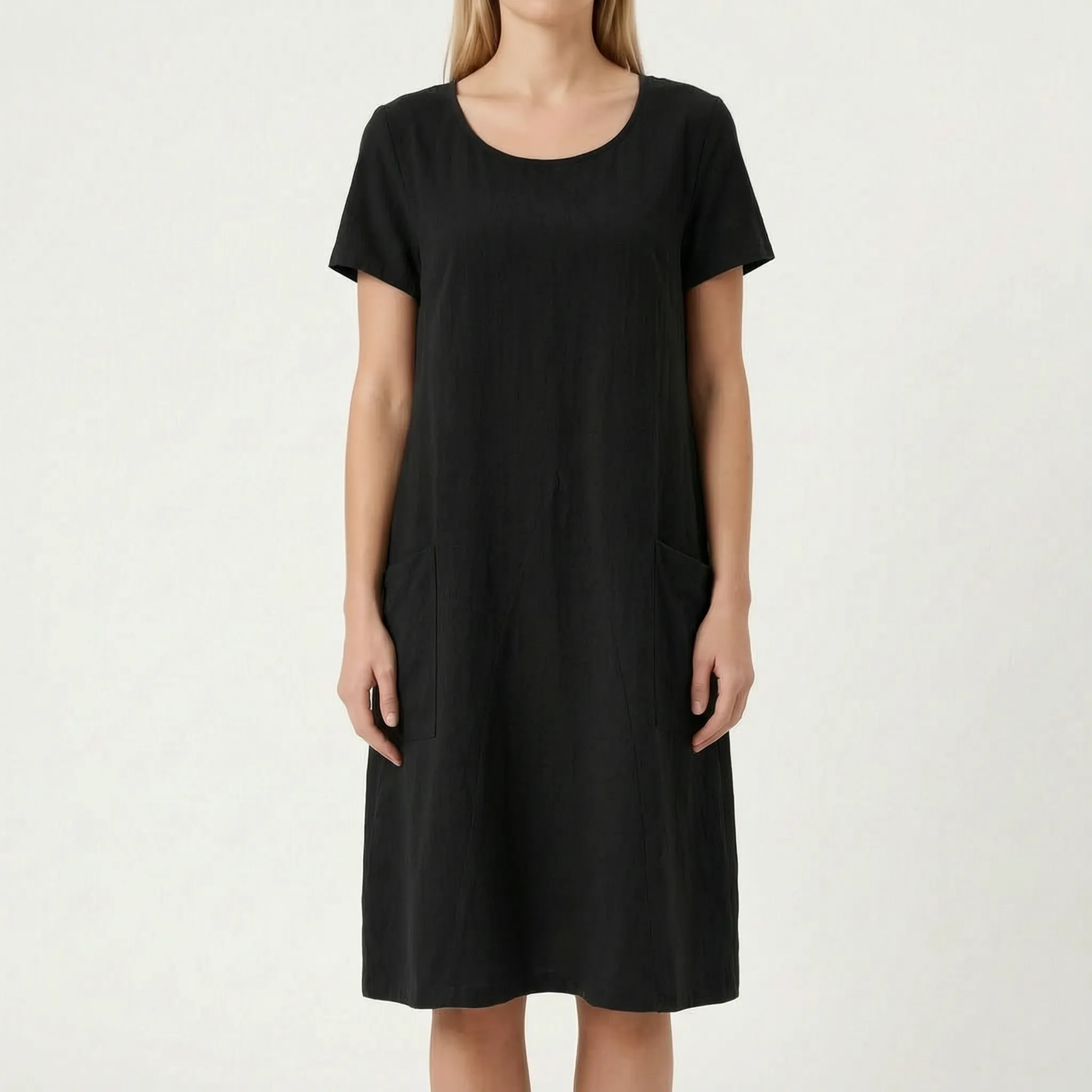 MargaBoho  - Relaxed Boho Shift Midi Dress Casual Daytime Wear