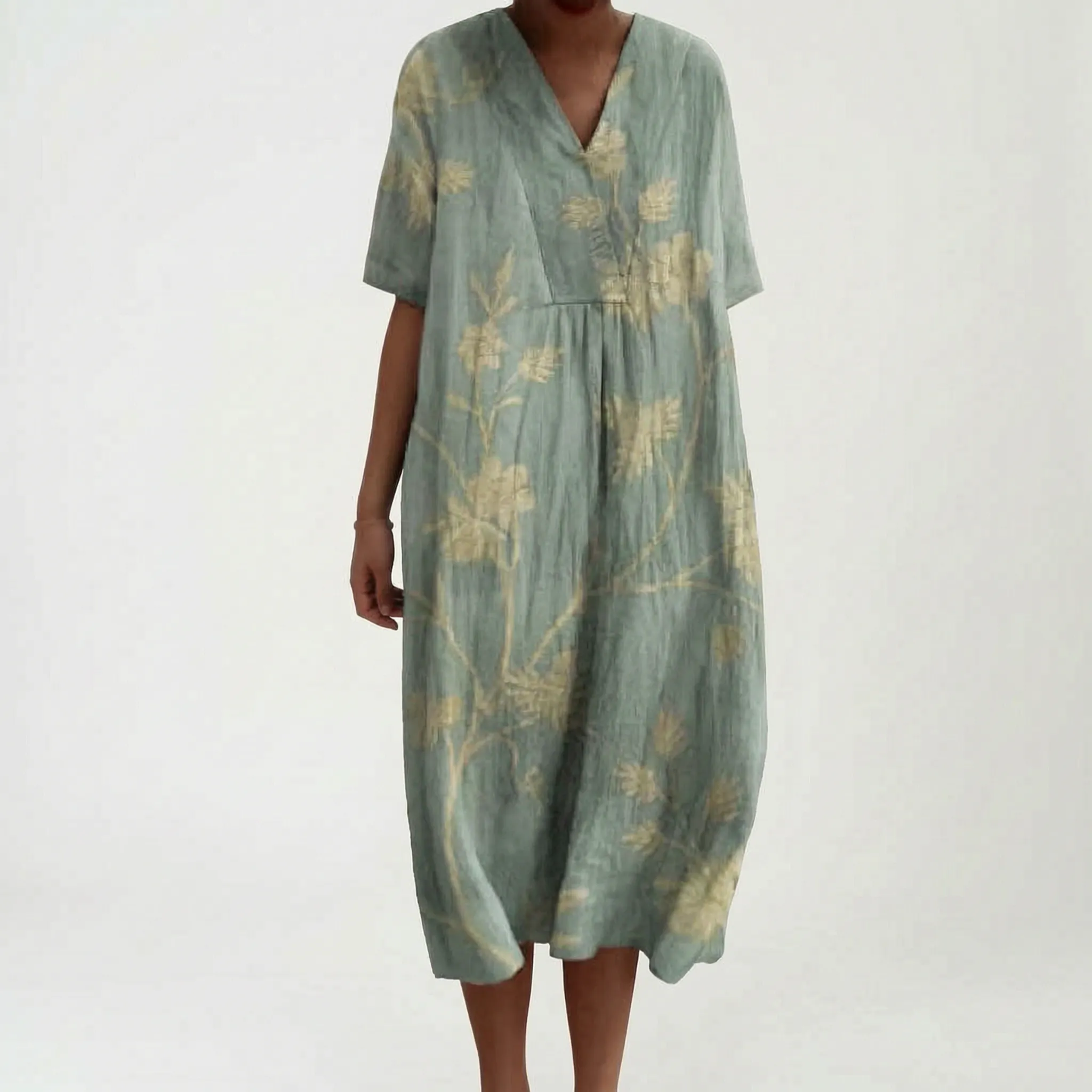Marisole  - Flowy Printed Summer Dress Beach Walks