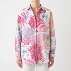 Marivela  - Relaxed Long Sleeve Collared Blouse Casual Daytime Wear