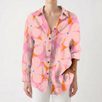 Marivela  - Relaxed Long Sleeve Collared Blouse Casual Daytime Wear