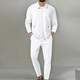 Men's two-piece textured tracksuit set with zip jacket and tapered trousers