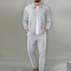 Men's two-piece textured tracksuit set with zip jacket and tapered trousers