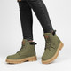 Men's lace-up ankle boots with rounded toes and rugged tread soles