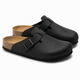 Positano backless clog loafers with adjustable buckle straps