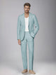 Men's two-piece suit with notched lapel jacket and straight-leg trousers