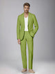 Men's two-piece suit with notched lapel jacket and straight-leg trousers