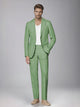 Men's two-piece suit with notched lapel jacket and straight-leg trousers
