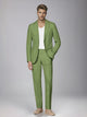 Men's two-piece suit with notched lapel jacket and straight-leg trousers