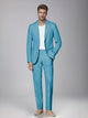 Men's two-piece suit with notched lapel jacket and straight-leg trousers