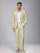 Men's two-piece suit with notched lapel jacket and straight-leg trousers