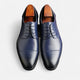 Men's lace-up Oxford shoes with polished finish and cap-toe detailing