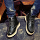Men's Vintage Lace-Up Winter Boots with Warm Lining