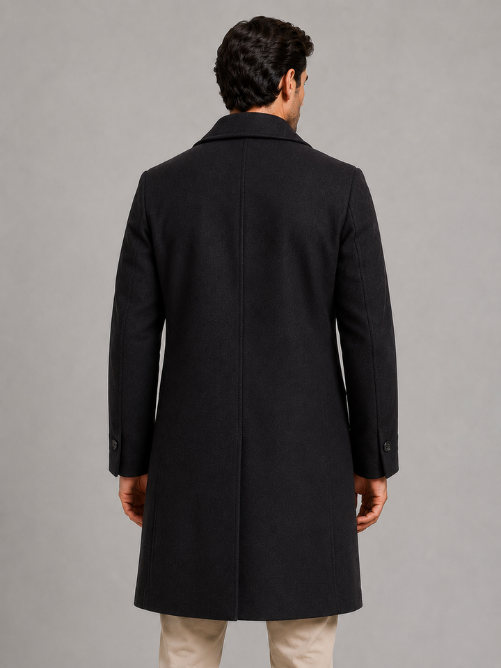 Men's Tailored Double-Breasted Overcoat