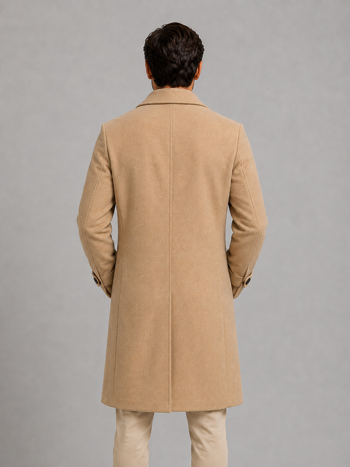 Men's Tailored Double-Breasted Overcoat