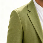 Men's tailored two piece suit with notch lapel and matching trousers