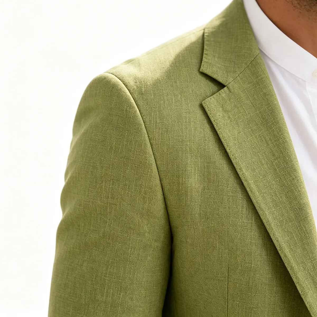 Men's tailored two piece suit with notch lapel and matching trousers
