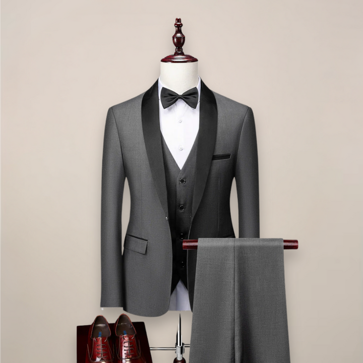 Men's Shawl Lapel Three-Piece Tuxedo