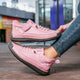 Women's lace-up high-top sneakers with contrast stitching