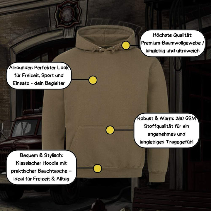 Graphic pullover hoodie with character chest print and kangaroo pocket