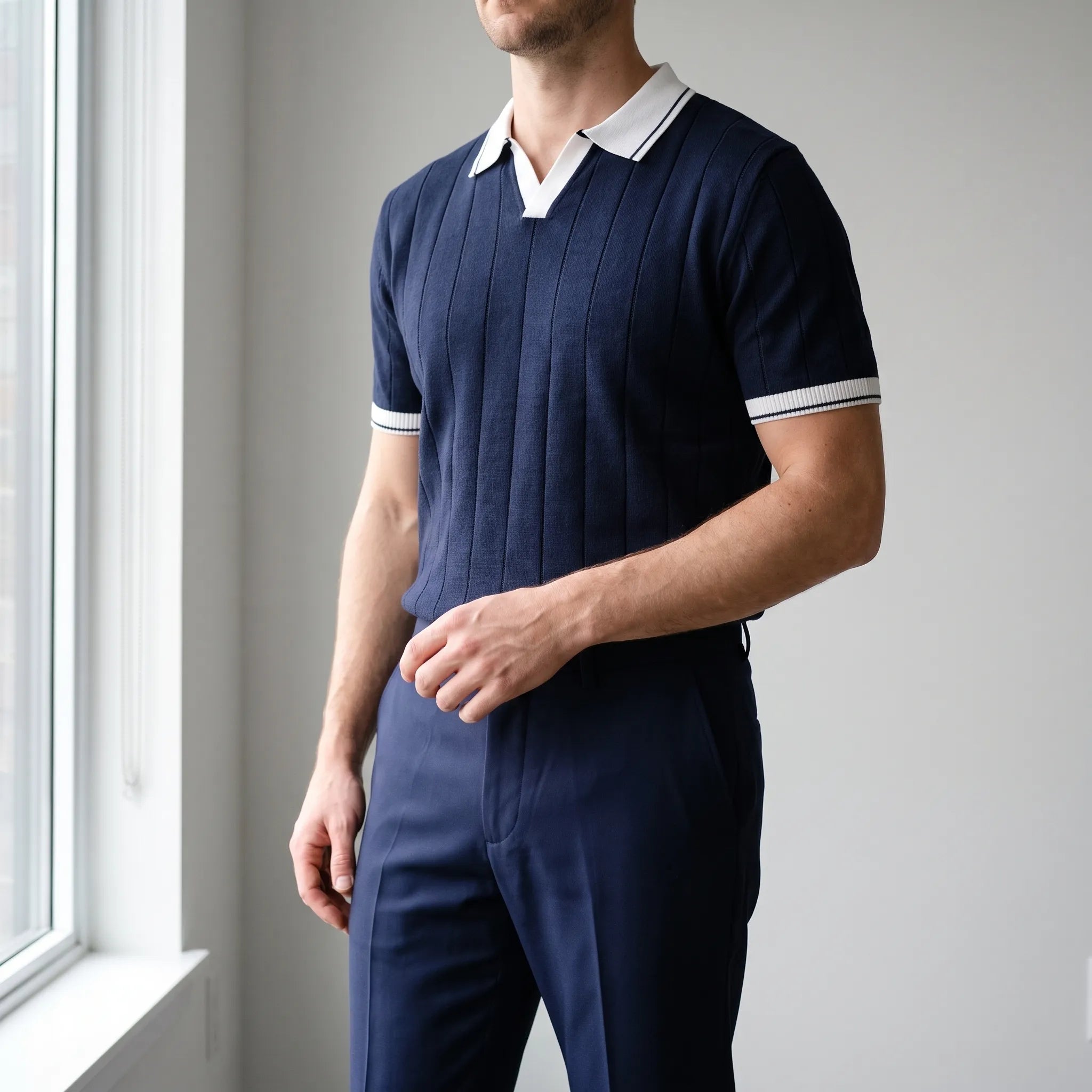 Modaro  - Ribbed Two-Piece Outfit Smart Casual Events
