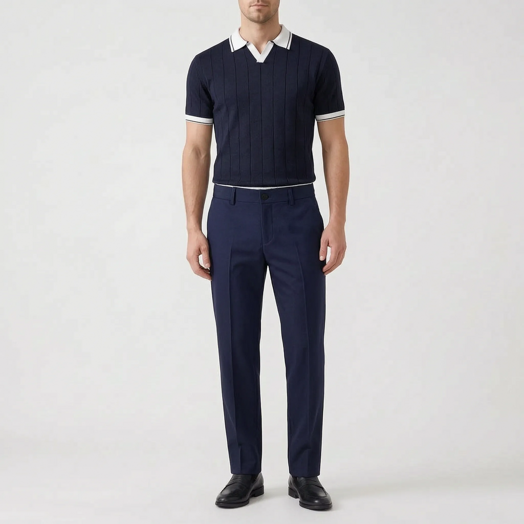 Modaro  - Ribbed Two-Piece Outfit Smart Casual Events
