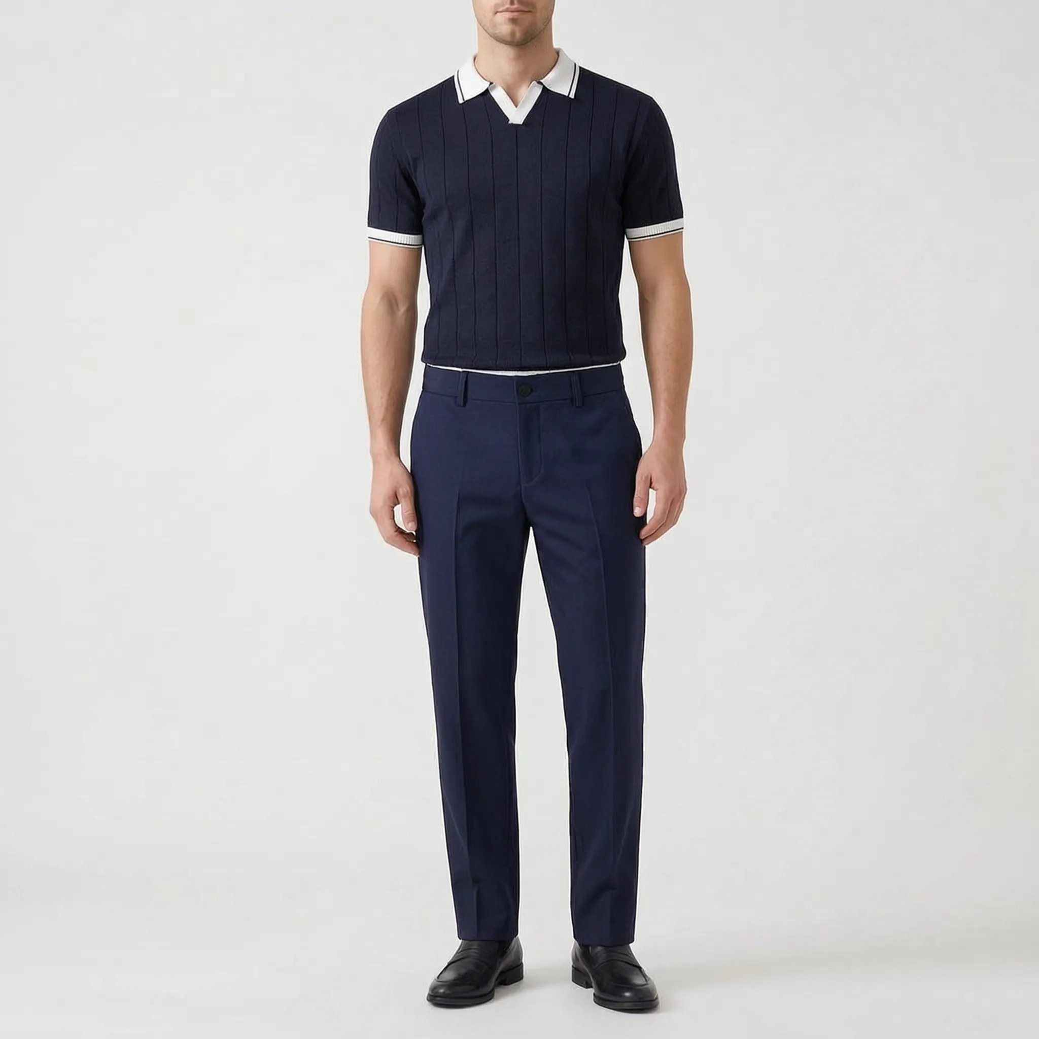 Modaro  - Ribbed Two-Piece Outfit Smart Casual Events