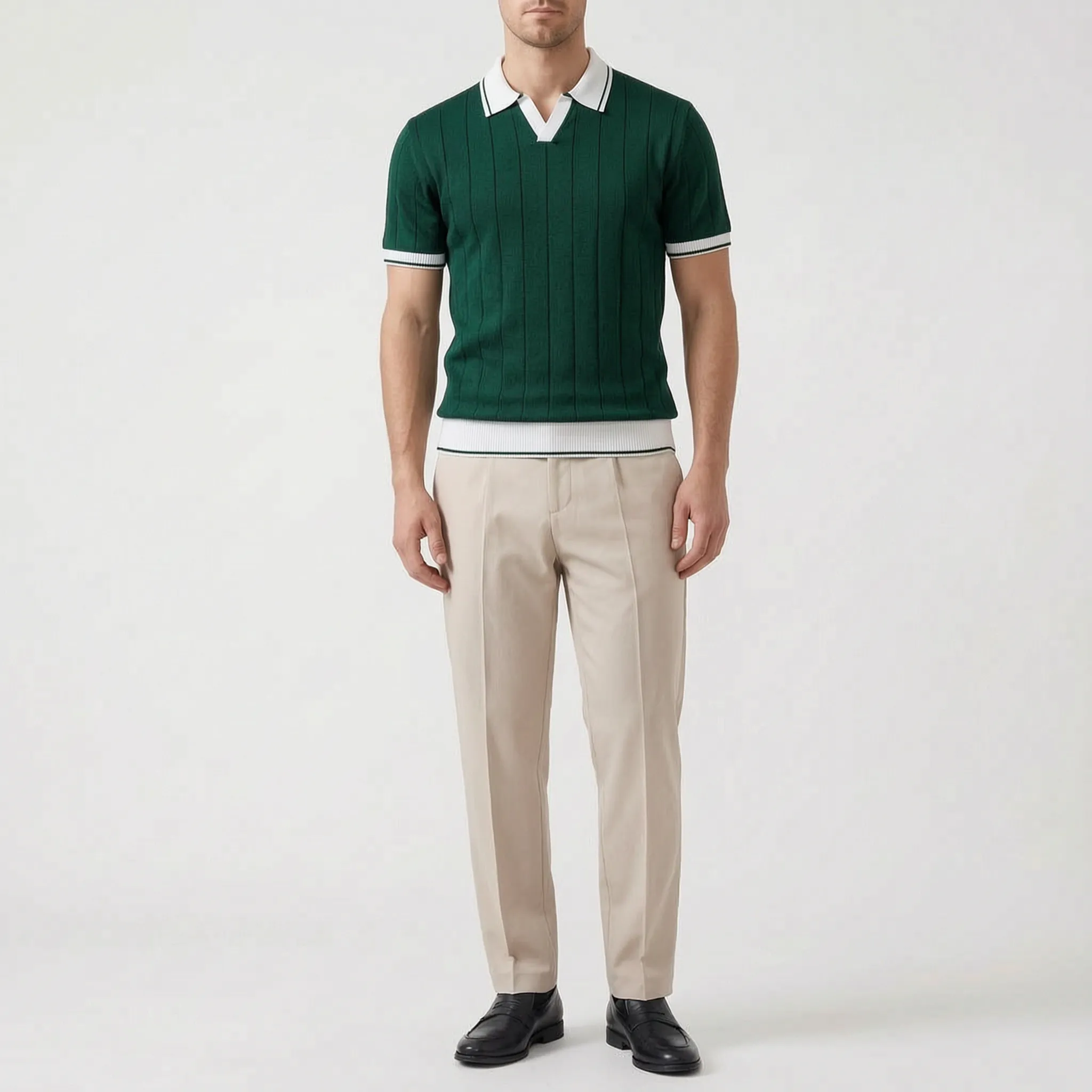 Modaro  - Ribbed Two-Piece Outfit Smart Casual Events