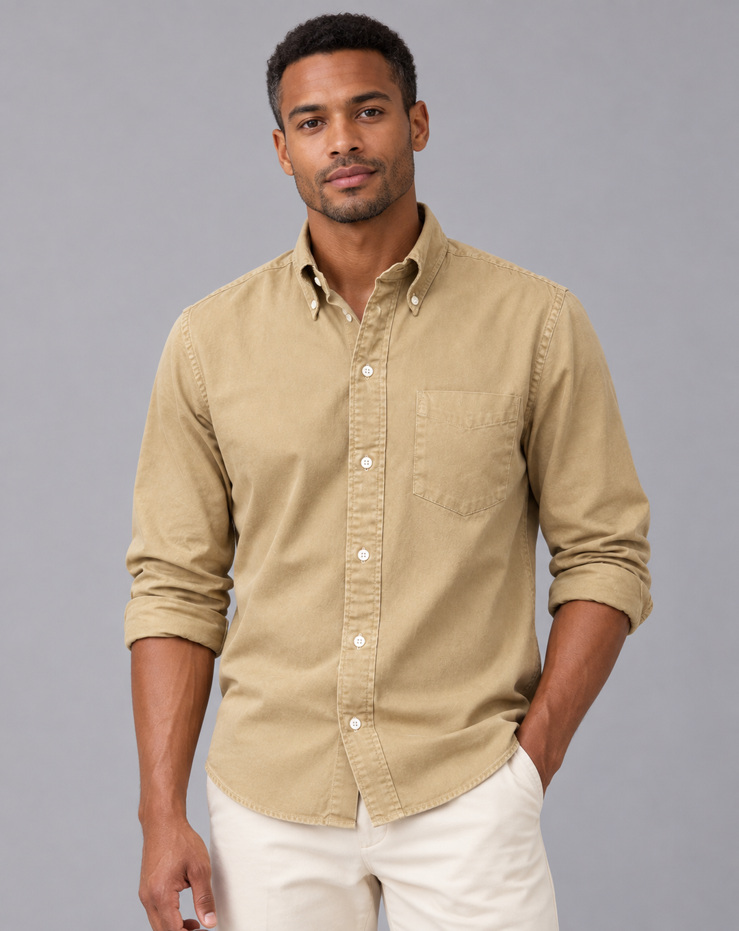 Men's Long-Sleeve Button-Down Shirt