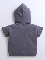 Unisex hooded top with striped sleeves and jogger trousers set