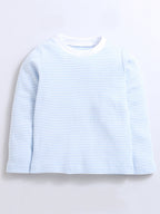 Unisex hooded top with striped sleeves and jogger trousers set