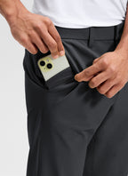 Men's straight leg chino trousers with belt loops, button fastening and front pockets