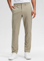 Men's straight leg chino trousers with belt loops, button fastening and front pockets