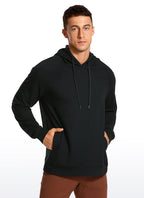 Men's loose fit hooded sweatshirt with long sleeves and kangaroo pocket