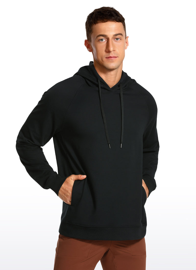 Men's loose fit hooded sweatshirt with long sleeves and kangaroo pocket