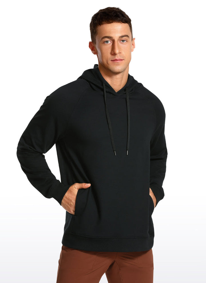 Men's loose fit hooded sweatshirt with long sleeves and kangaroo pocket