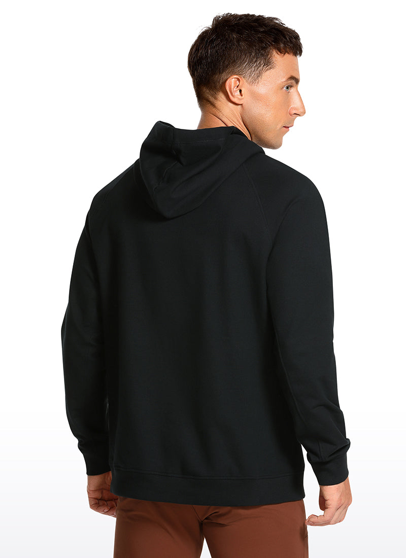 Men's loose fit hooded sweatshirt with long sleeves and kangaroo pocket