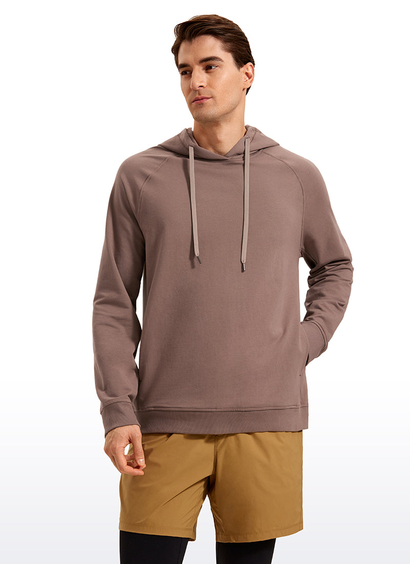 Men's loose fit hooded sweatshirt with long sleeves and kangaroo pocket