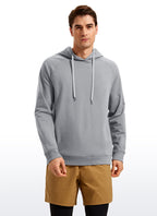Men's loose fit hooded sweatshirt with long sleeves and kangaroo pocket
