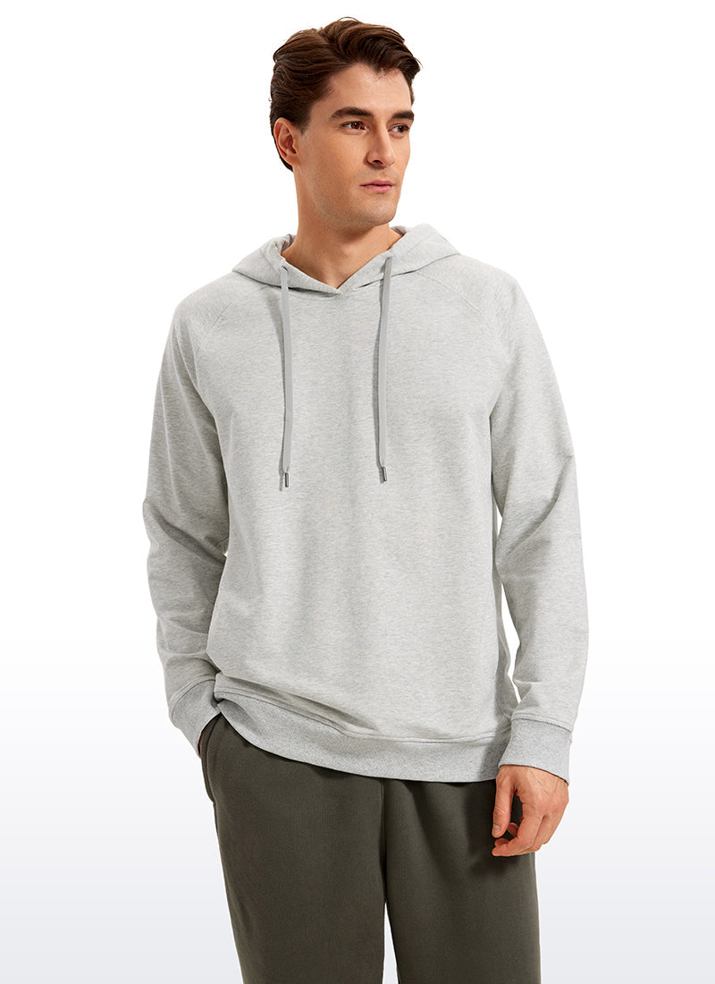 Men's loose fit hooded sweatshirt with long sleeves and kangaroo pocket
