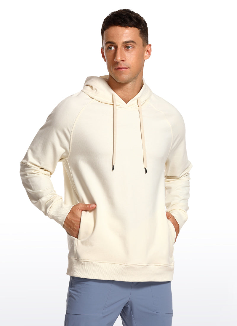 Men's loose fit hooded sweatshirt with long sleeves and kangaroo pocket