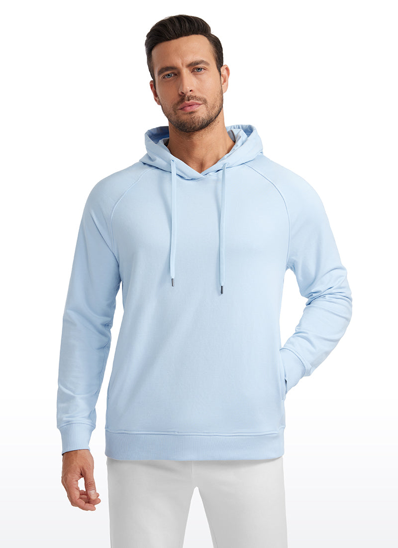 Men's loose fit hooded sweatshirt with long sleeves and kangaroo pocket