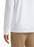Men's long-sleeve crew neck pullover sweatshirt with ribbed trims