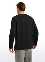 Men's black long sleeve crew neck sweatshirt