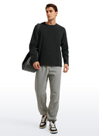 Men's black long sleeve crew neck sweatshirt