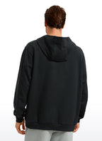 Men's black pullover hoodie with hood and front kangaroo pocket
