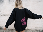 Women's oversized hooded sweatshirt with bold back text print