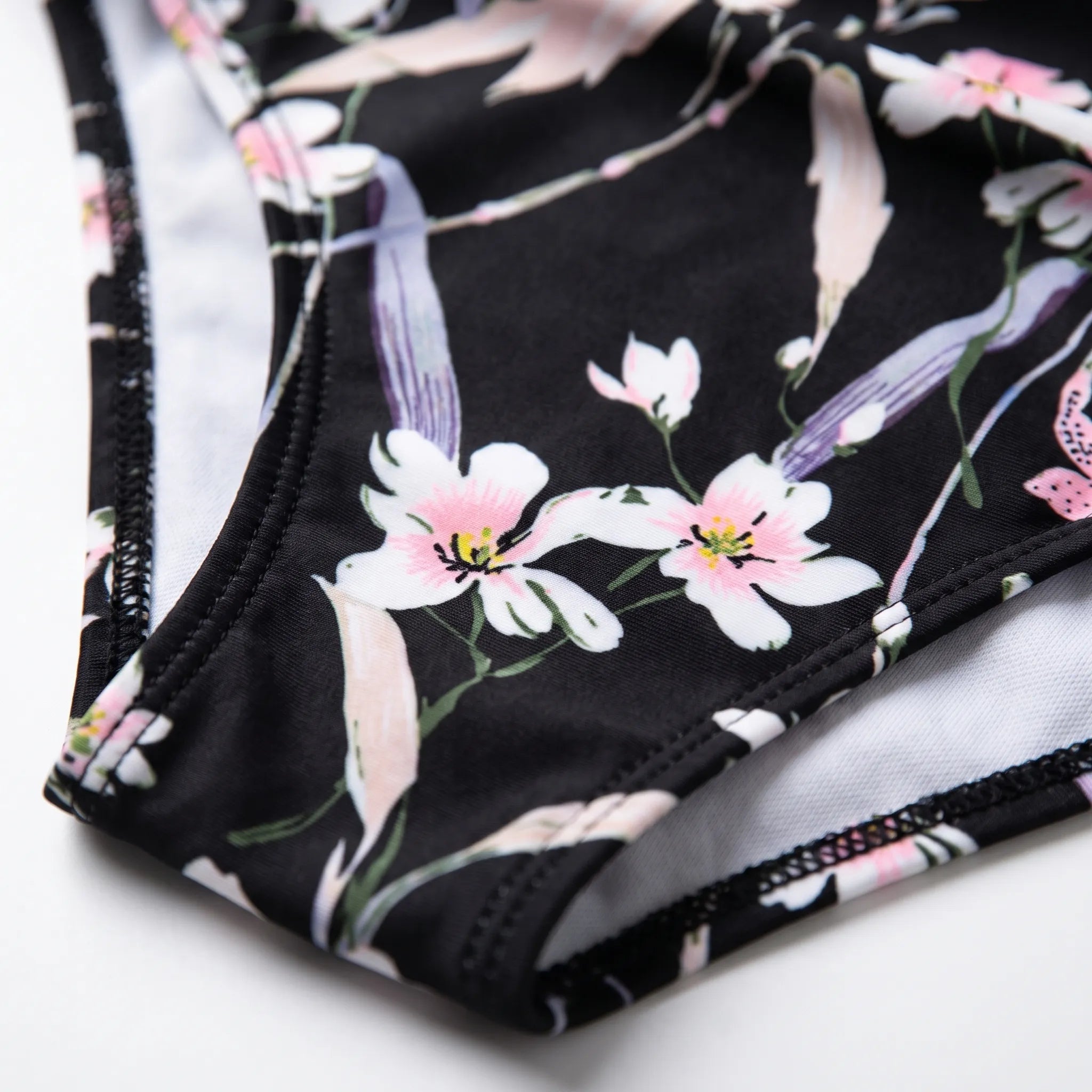 Naluwa  - Ladies High Waisted Floral Bikini Set Swimming At The Beach