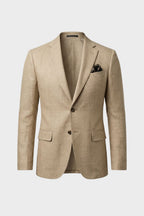 Men's slim-fit blazer with notch lapels and two-button front