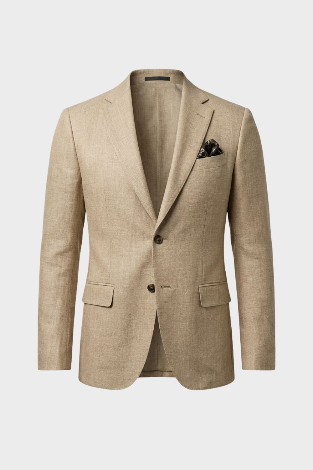 Men's slim-fit blazer with notch lapels and two-button front