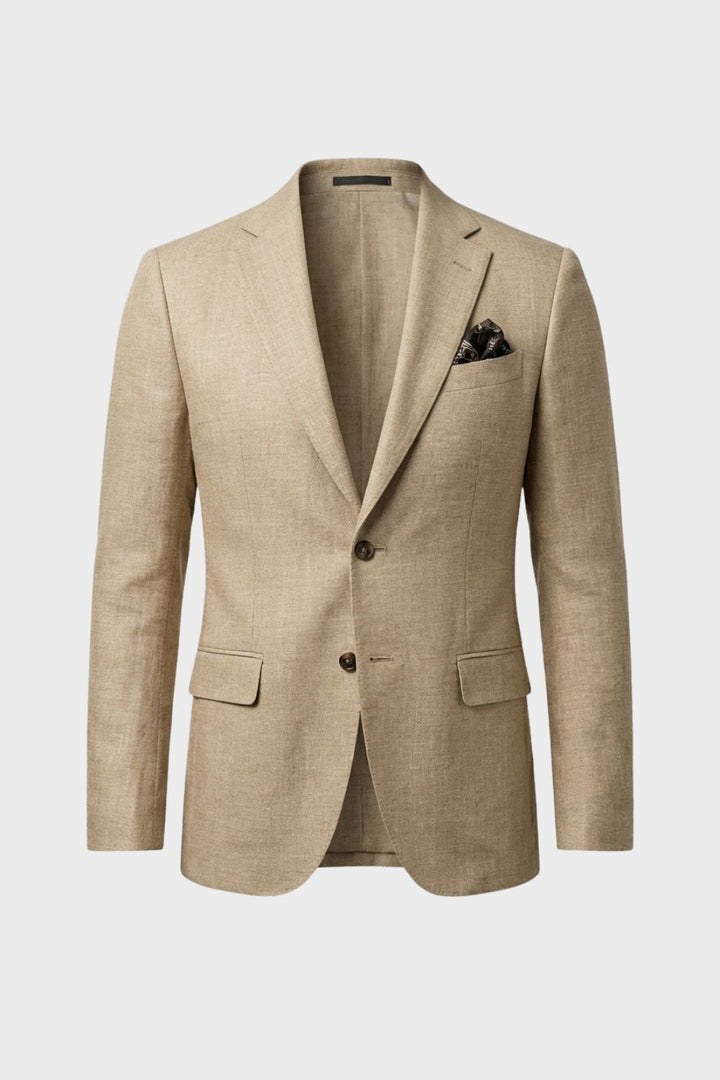 Men's slim-fit blazer with notch lapels and two-button front
